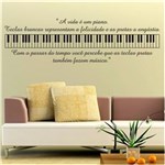 Ficha técnica e caractérísticas do produto Adesivo Decorativo de Parede - Piano - Cinza Claro