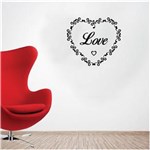 Ficha técnica e caractérísticas do produto Adesivo Decorativo de Parede - Romantico - Love 1 - Preto
