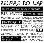Ficha técnica e caractérísticas do produto Adesivo Decorativo Regras do Lar Preto 98x120cm