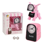 Ficha técnica e caractérísticas do produto Alarme Robot Kid Toy Deformação relógios de mesa criativa dos desenhos animados Posto Relógio caçoa o presente