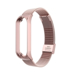Ficha técnica e caractérísticas do produto Faixa de relógio Alça de pulso Buckle relógio inteligente de substituição pulseira de aço inoxidável para Xiaomi Mi Banda 4 Watch Band