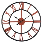 Ficha técnica e caractérísticas do produto Alta Qualidade 45 centímetros 50 centímetros Grande Relógio de parede engrenagem Ferro Metal industrial Retro relógio relógio 3D Clocks Relogio Horloge murale