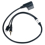 Ficha técnica e caractérísticas do produto REM AMI MDI AUDI relâmpago AUX Music Converter cabo adaptador para iPod IPhone5 para Audi A7 A8 P6 A5 30CM Automotive electronic