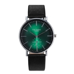 Ficha técnica e caractérísticas do produto Amyove Lovely gift Homens Mulheres Moda Rodada Dial Casual Assista cinto de couro elegante Escala Assista