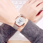 Ficha técnica e caractérísticas do produto Amyove Lovely gift Mulheres menina simples Exquisite All-jogo Rodada Dial pulseira de aço do relógio da correia