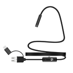 Ficha técnica e caractérísticas do produto Android 7MM Micro USB tipo-c USB 3-em-5 Computador endoscÃ³pio com 6 LED branco