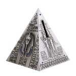 Ficha técnica e caractérísticas do produto Antigo Egito Pirâmide Mealheiro Poupança Pote Vintage Home Decor Craft Cinza