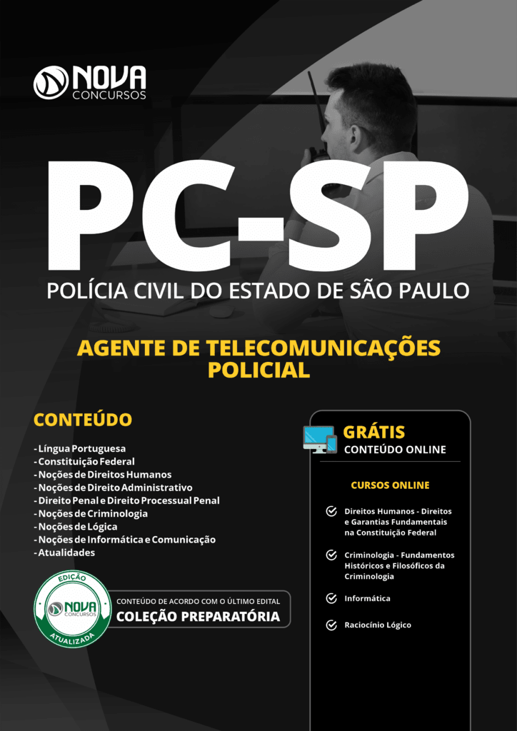 Ficha técnica e caractérísticas do produto Apostila Pc Sp 2019 - Agente de Telecomunicações Policial