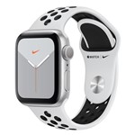 Apple Watch Nike+5 GPS, 40 Mm, Alumínio Prata, Esport Nike Preto / Cinza e Fecho Clássico MX3R2BZ/A