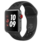 Ficha técnica e caractérísticas do produto Apple Watch Nike+ Cellular, 38 mm, Alumínio Cinza Espac, Puls Esportiva Nike Preto e Fecho Clássico