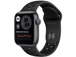 Apple Watch Nike SE 40mm Cinza-espacial GPS - Pulseira Esportiva Cinza-carvão e Preta