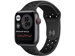 Apple Watch Nike SE 44mm Cinza-espacial - GPS + Cellular Pulseira Esportiva Cinza-carvão