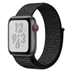 Ficha técnica e caractérísticas do produto Apple Watch Nike+ Series 4, Cellular + GPS, 44 Mm, Alumínio Cinza Espacial, Pulseira Esportiva Nike Loop Preta