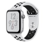 Ficha técnica e caractérísticas do produto Apple Watch Nike+ Series 4, GPS, 44 Mm, Alumínio Prata, Pulseira Esportiva Nike Preto/Cinza