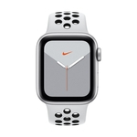 Apple Watch Nike Series 5 (GPS) - 40mm - Caixa prateada de alumínio com pulseira esportiva Nike Platina/Preta 