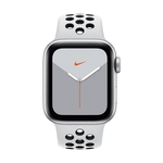 Ficha técnica e caractérísticas do produto Apple Watch Nike Series 5 (GPS) - 40mm - Caixa prateada de alumínio com pulseira esportiva Nike Platina/Preta 