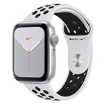 Ficha técnica e caractérísticas do produto Apple Watch Nike+ Series 5 Gps, 44 Mm, Alumínio Prata, Esportiva Nike Preto/Cinza e Fecho Clássico - Mx3v2bz/a