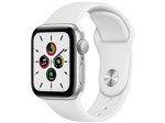 Ficha técnica e caractérísticas do produto Apple Watch SE 40mm Prateada GPS + Cellular - Pulseira Esportiva Branca
