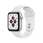 Ficha técnica e caractérísticas do produto Apple Watch SE (GPS) 40mm Caixa Prateada de Alumínio com Pulseira Esportiva Branca