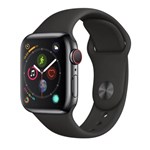 Ficha técnica e caractérísticas do produto Apple Watch Series 4 Cellular + GPS, 40 Mm, Aço Inoxidável Cinza Espacial, Pulseira Esportiva Preta