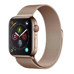 Ficha técnica e caractérísticas do produto Apple Watch Series 4 Cellular + GPS, 44 Mm, Aço Inoxidável Dourado, Pulseira de Aço Inoxidável Dourado