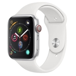 Apple Watch Series 4 GPS + Cellular, 40mm Silver Aluminium Case with White Sport Band