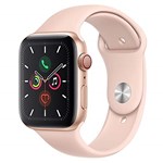 Ficha técnica e caractérísticas do produto Apple Watch Series 5 Cellular + Gps, 44 Mm, Alumínio Dourado, Pulseira Esportiva Areia Rosa e Fecho Clássico - Mwwd2bz/a