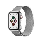 Ficha técnica e caractérísticas do produto Apple Watch Series 5 (GPS + Cellular) 44mm - Caixa Aço Inoxidável Pulseira Estilo Milanês
