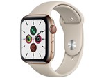 Apple Watch Series 5 (GPS + Cellular) 44mm Caixa - Dourada Aço Inoxidável Pulseira Esportiva Cinza