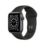 Ficha técnica e caractérísticas do produto Apple Watch Series 6 (GPS) 44mm Caixa Cinza-espacial de Alumínio com Pulseira Esportiva Preta