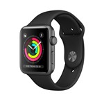 Ficha técnica e caractérísticas do produto Apple Watch Series 3 (GPS) 42MM, Caixa Alumínio Cinza-espacial, Pulseira Esportiva Preta