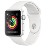 Ficha técnica e caractérísticas do produto Apple Watch Series 3, GPS, 38 Mm, Alumínio Prata, Pulseira Esportiva Branco