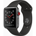 Ficha técnica e caractérísticas do produto Apple watch Series 3 Gps + cellular, 42mm Space Grey Aluminium Case With Black Sport Band
