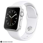 Apple Watch S3 Sport Prata com Pulseira Esportiva Branca, 38 Mm, Bluetooth e 8 GB