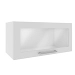 Ficha técnica e caractérísticas do produto Armário Aéreo 1 Porta Basculante com Vidro 0867 Genialflex Branco Brilho