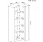 Ficha técnica e caractérísticas do produto Armário de Canto para Escritório Tecno Mobili ME4132 - Tecnomobili