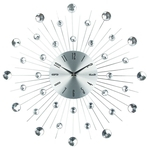 Ficha técnica e caractérísticas do produto Arte Da Etiqueta Da Parede Do Metal Do Vintage Relógio De Luxo Decoração De Relógio De Parede Com Diamante