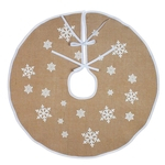 Ficha técnica e caractérísticas do produto Árvore 48Inches Branco Snowflower impressão de serapilheira de Natal saia para o ornamento Outdoor Indoor