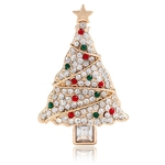 Ficha técnica e caractérísticas do produto Árvore verde do Xmas cristal mulheres Senhora de Natal broche Brooche dress hat Chic presente