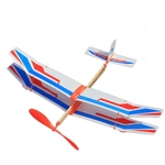 Ficha técnica e caractérísticas do produto Assembléia Glider Rubber Band Elastic Desenvolvido plano do vôo do biplano Educacional Toy Modelo para Crianças