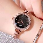 Ficha técnica e caractérísticas do produto Assista Mulheres Bracelet relógio impermeável com verificado Bling estrelado Dial para estudantes Escritório