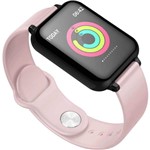 B57 Relógio Inteligente Monitor Cardíaco Hero Band 3 Pressão Sangue SmartWatch IOS Android - Rosa - Smart Bracelet
