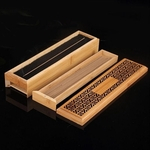 Bamboo Queimador De Incenso Incenso Vara Titular Com Box Gaveta Joss-vara Oca Aromaterapia Deitado Censer Home Office Teahouse Projeto