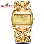 Ficha técnica e caractérísticas do produto Baosaili Euro Americana relógio de forma simples senhora quadrado relógio de quartzo impermeável