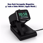 Ficha técnica e caractérísticas do produto Base Dock Carregador Magnético Watch com Cabo USB