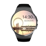 Ficha técnica e caractérísticas do produto Bluetooth relógio inteligente KW18 Telefone SMTK2502C SIM & TF Heart Rate Wearable Smartwatch Preto