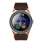 Ficha técnica e caractérísticas do produto Bluetooth relógio inteligente V5 Com Câmera Facebook Whatsapp Twitter sincronização SMS Homens Smartwatch Suporte SIM TF para iOS Android