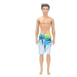 Ficha técnica e caractérísticas do produto Boyfriend Shorts boneca roupas de verão Casual impressão Praia Shorts do boneco Ken boneca