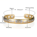 Ficha técnica e caractérísticas do produto Bracelete de terapia magnética de cobre saudável 6 ímãs pulseira de alívio da dor cura de artrite pulseira