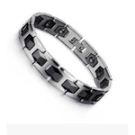 Tungsten steel inlay magnet bracelet men tungsten gold germanium stone bracelets wholesale manufacturers selling WG078